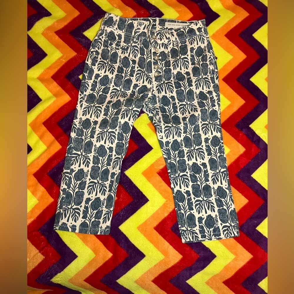Pilcro and the letterpress high rise denim legging capri